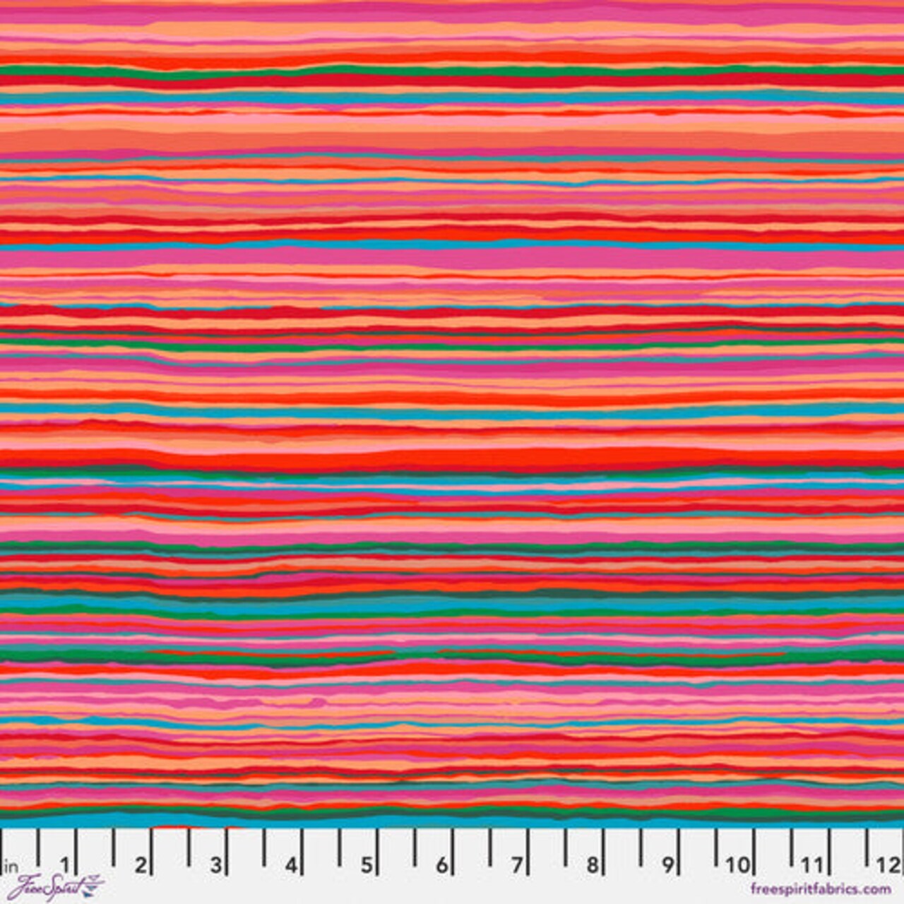 Fabric FreeSpirit Kaffe Fassett Red Strata by the Quarter Yard PWGP150.REDXX